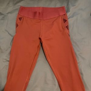 Red Adidas Aeroready Women’s Leggings Size Medium